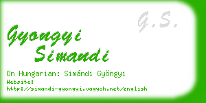 gyongyi simandi business card