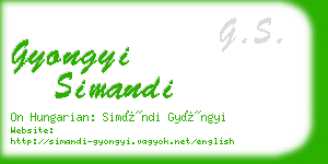 gyongyi simandi business card
